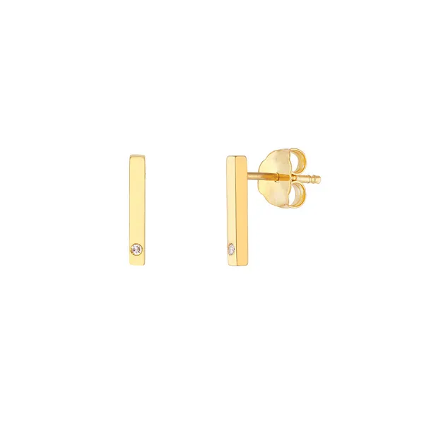 14K Yellow Gold Diamond Earrings Oak Valley Jewelers Oakdale, CA