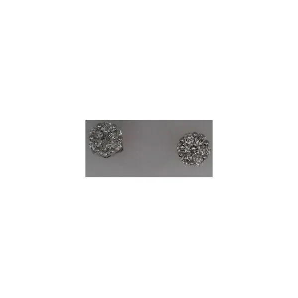14K White Gold Flower Shape Earrings Oak Valley Jewelers Oakdale, CA