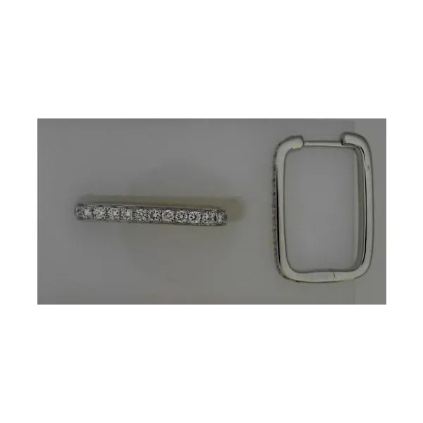 14K White Gold Diamond G/SI1 Hoop Earrings