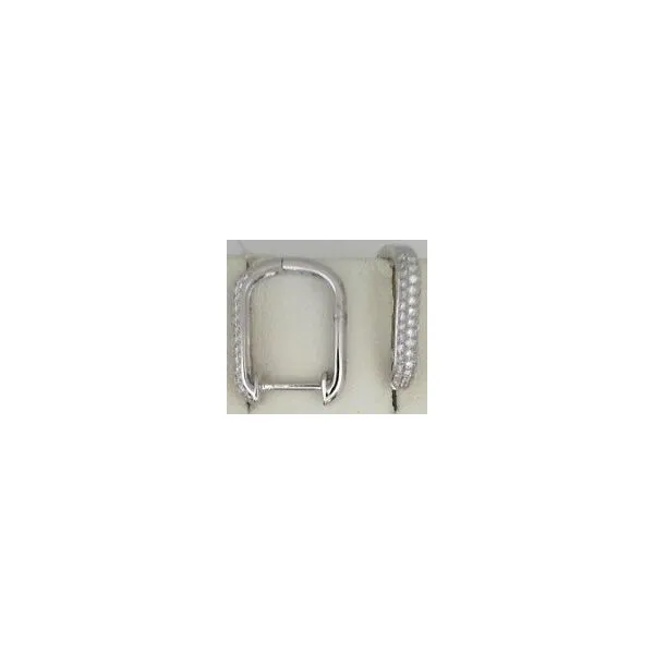 14K White Gold Diamond G/SI Hoop Earrings Image 2 Oak Valley Jewelers Oakdale, CA