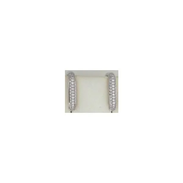 14K White Gold Diamond G/SI Hoop Earrings Oak Valley Jewelers Oakdale, CA