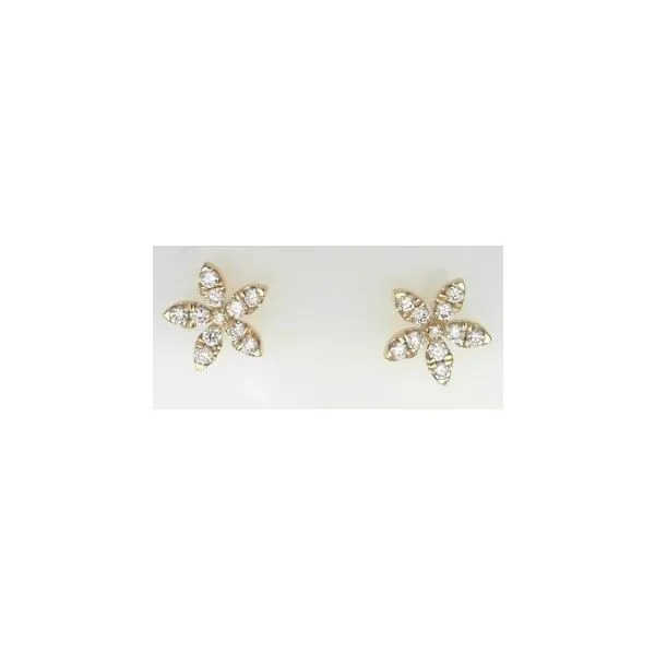 14K Yellow Gold Diamond Fashion Earrings similar item image