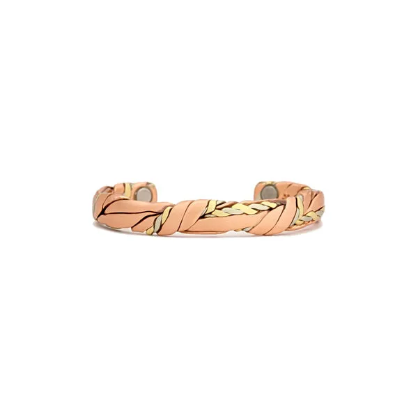 Copper Chain Brushed Magnetic Bracelet - Medium