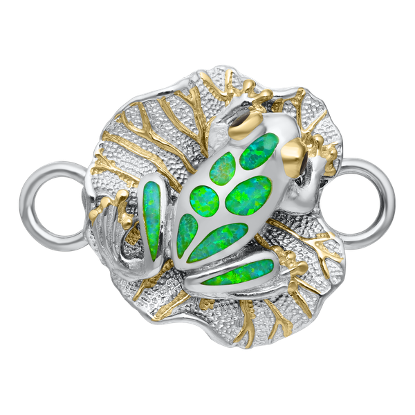 Sterling Silver Kiwi Opal Frog/Pad Bracelet Oak Valley Jewelers Oakdale, CA