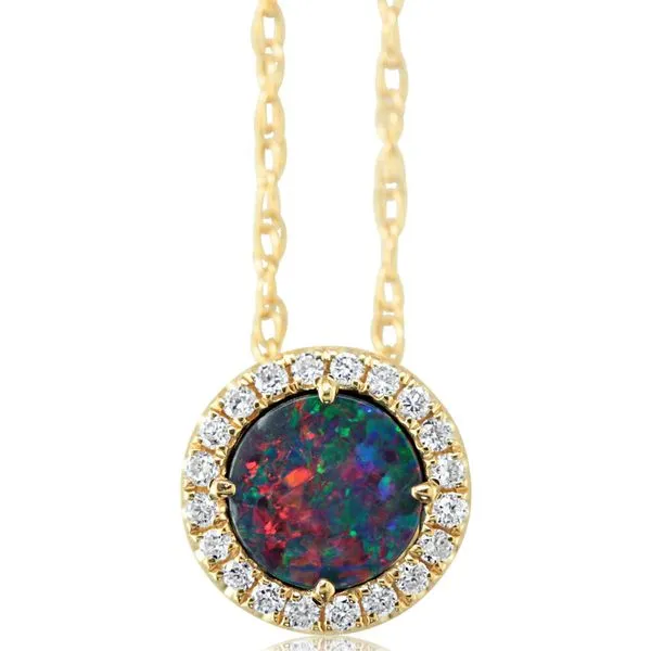Classic Australian Opal Doublet Necklace Occasions Fine Jewelry Midland, TX