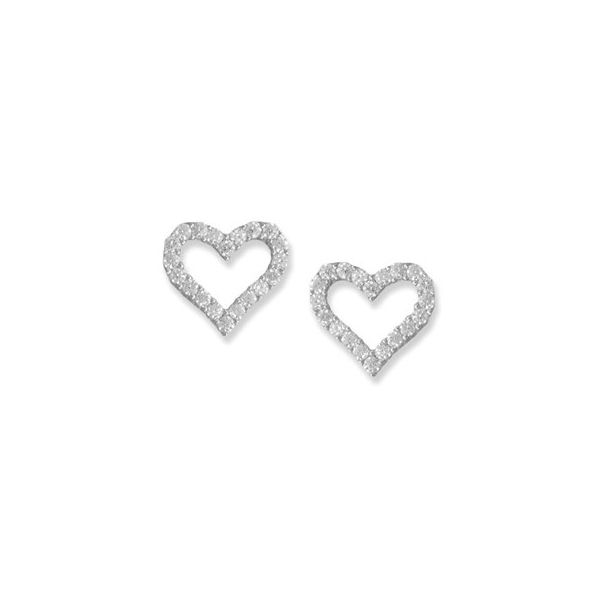 Heart Silver Earrings Occasions Fine Jewelry Midland, TX