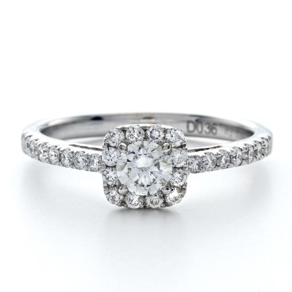 Lady's 18K White Gold Engagement Ring W/31 Diamonds Orin Jewelers Northville, MI