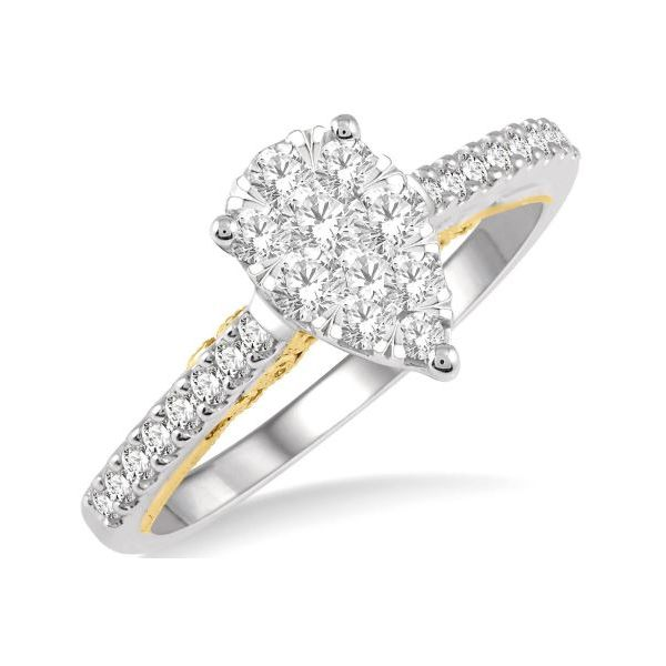 14k Two Tone Engagement Ring With 28 Diamonds Orin Jewelers Northville, MI