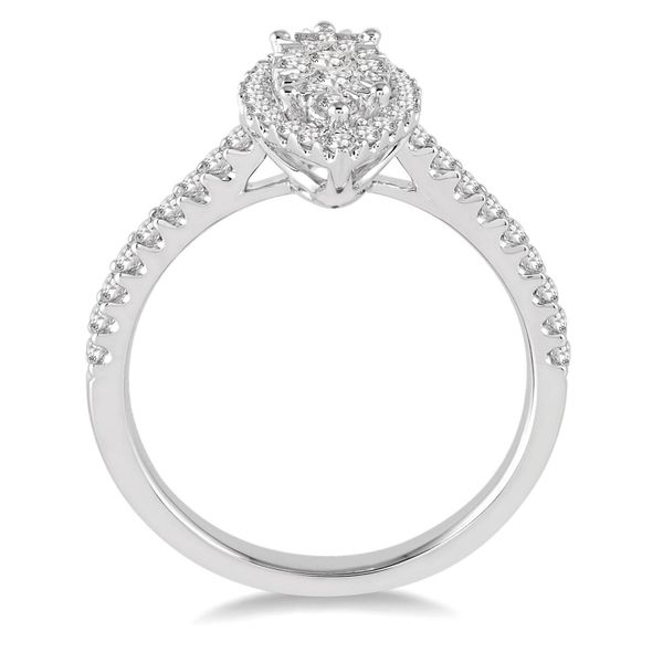 14k White Gold Engagement Ring With 54 Diamonds Image 2 Orin Jewelers Northville, MI