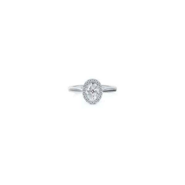 Rose Gold Solitaire Plain Band Moissanite Engagement Ring