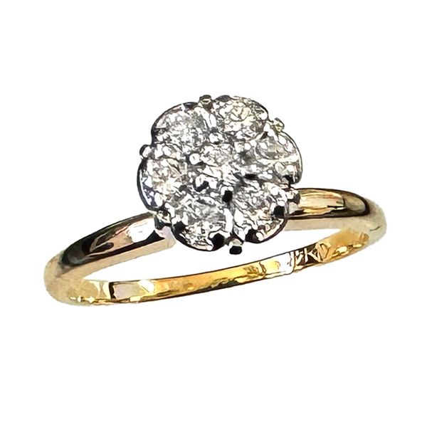 Estate Collection - 14K Yellow Gold Diamond Custer Ring Orin Jewelers Northville, MI