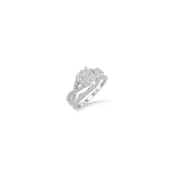 Lady's 14K White Gold Bridal Set W/66 Diamonds Orin Jewelers Northville, MI