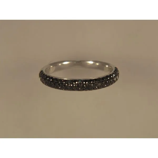 Lady's 18K White Gold Wedding Band W/73 Black Diamonds Orin Jewelers Northville, MI