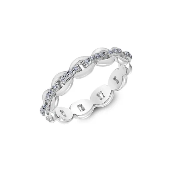 Lady's 14K White Gold Wedding Band W/44 Diamonds Orin Jewelers Northville, MI