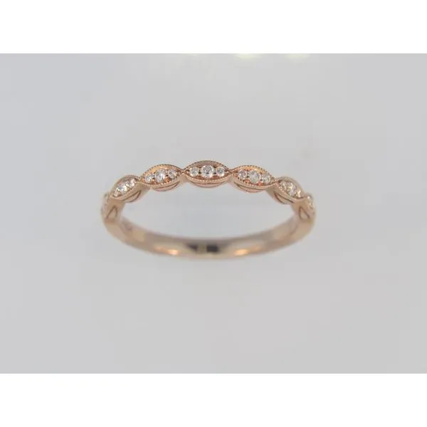 Lady's 14K RosÃ© Gold Wedding Band W/21 Diamonds Orin Jewelers Northville, MI