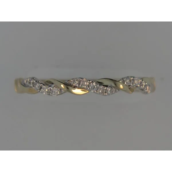 Lady's 14K Yellow Gold Wedding Band W/15 Diamonds Orin Jewelers Northville, MI