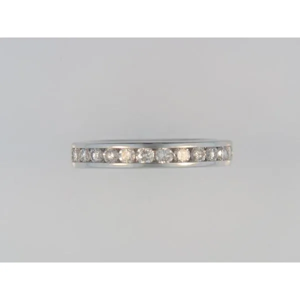 18 Karat White Gold Eternity Wedding Band With 27 Diamonds Orin Jewelers Northville, MI