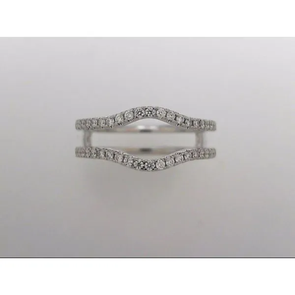 Lady's 14 Karat White Gold Curved Wrap Wedding Band Wrap With 50 Diamonds Orin Jewelers Northville, MI