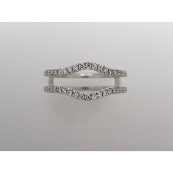 Lady's 14 Karat White Gold Curved Wrap Wedding Band Wrap With 50 Diamonds Orin Jewelers Northville, MI