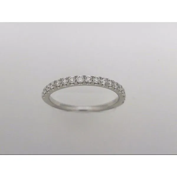 Lady's 14 Karat White Gold Wedding Band With 18 Diamonds Orin Jewelers Northville, MI