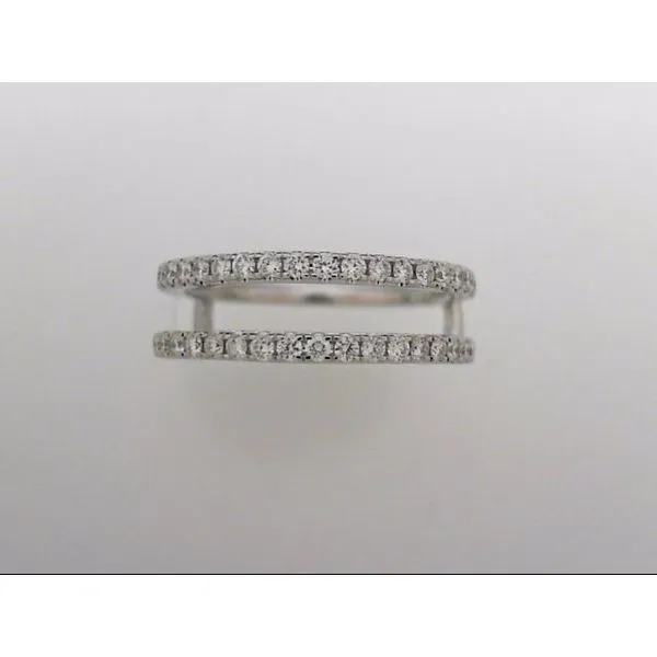 Lady's 14 Karat White Gold Wedding Band Wrap With 42 Diamonds Orin Jewelers Northville, MI