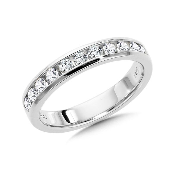14k White Gold Channel Set Band With 11 Diamonds Orin Jewelers Northville, MI