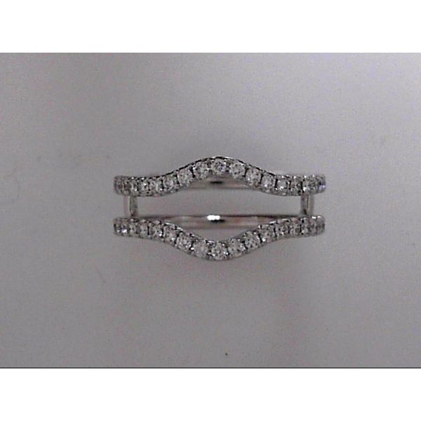 14 Karat White Gold Curved Wedding Band Guard With 42 Diamonds Orin Jewelers Northville, MI