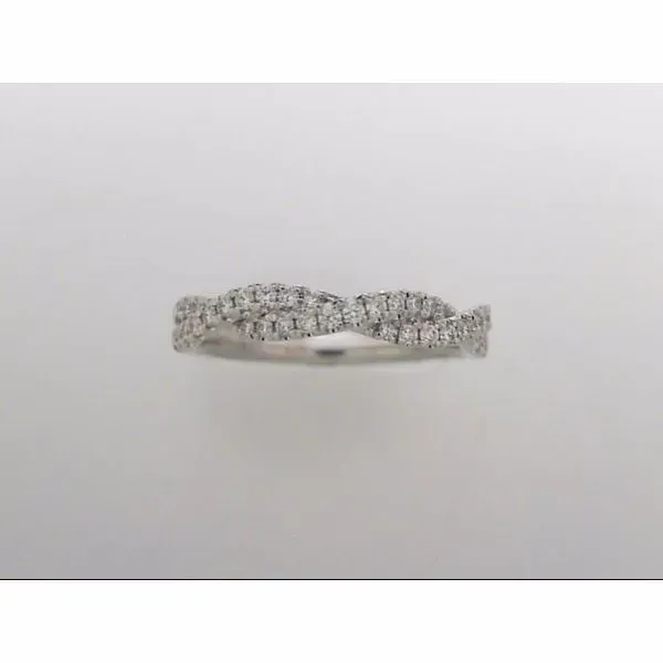 Lady's 14 Karat White Gold Wedding Band With 37 Diamonds Orin Jewelers Northville, MI