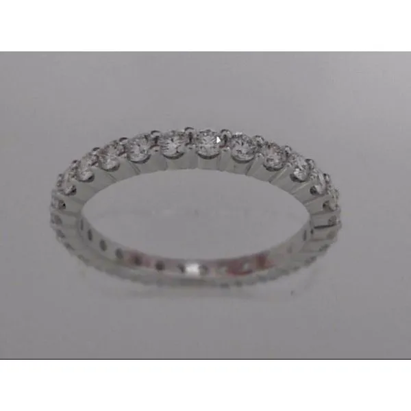 Lady's 14 Karat White Gold Eternity Wedding Band Orin Jewelers Northville, MI