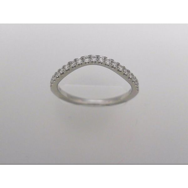 14k White Gold Curved Wedding Band With 21 Diamonds Orin Jewelers Northville, MI