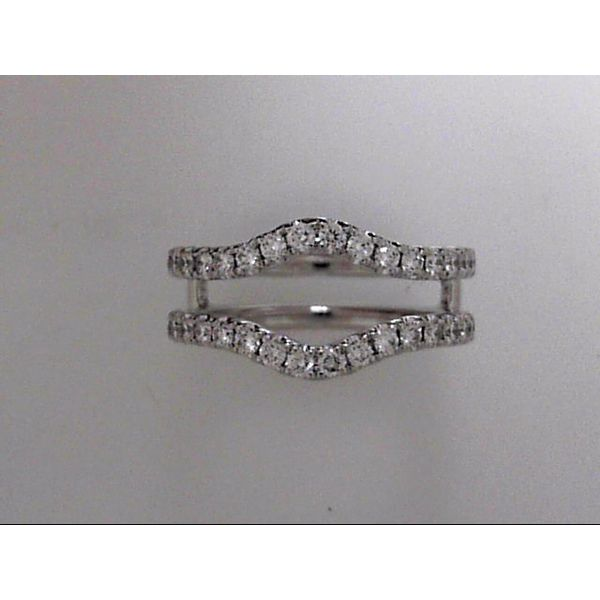 14 Karat White Gold Curved Wedding Band Guard With 36 Diamonds Orin Jewelers Northville, MI