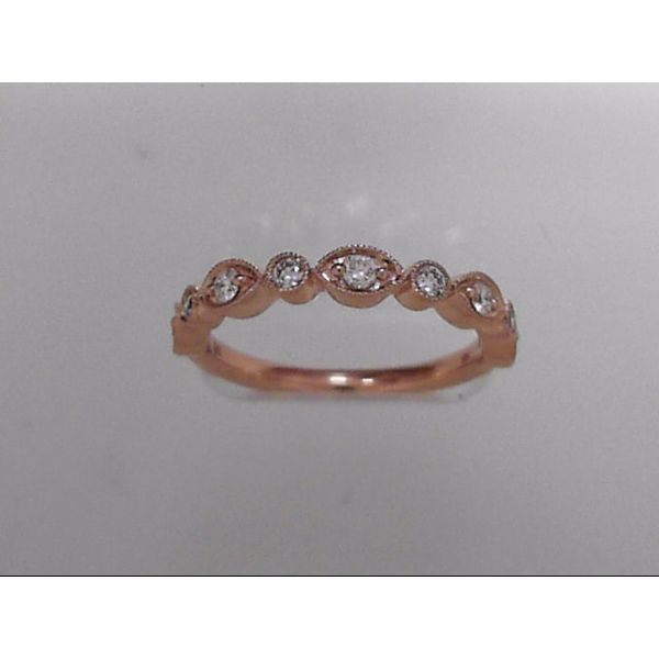 14k Rosé Gold Band With 9 Diamonds Orin Jewelers Northville, MI