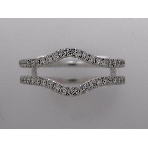 14k White Gold Curved Wedding Ring Guard With 54 Diamonds Orin Jewelers Northville, MI