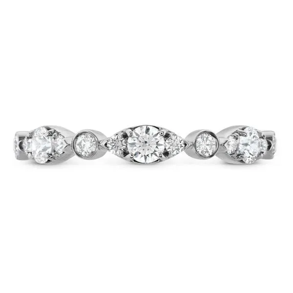 18k White Gold Band With 13 Diamonds Image 2 Orin Jewelers Northville, MI
