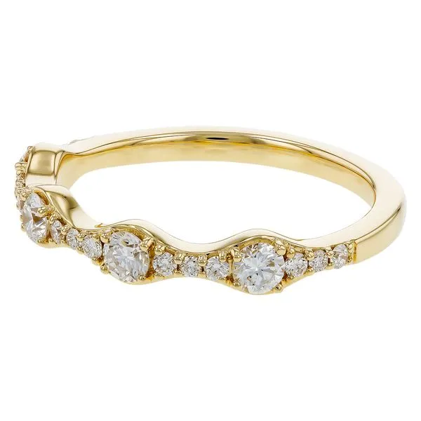 14K Yellow Gold Wedding Band With 19 Diamonds Image 2 Orin Jewelers Northville, MI