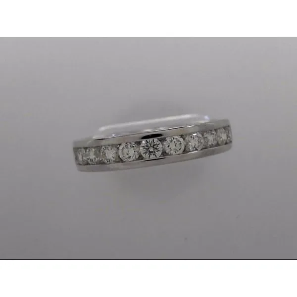 14K White Gold Channel Set Wedding Band w/11 Diamonds Orin Jewelers Northville, MI