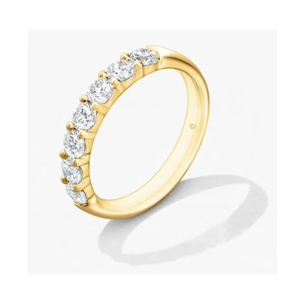 18k Yellow Gold Signature 7-Stone Band by Hearts on Fire Orin Jewelers Northville, MI