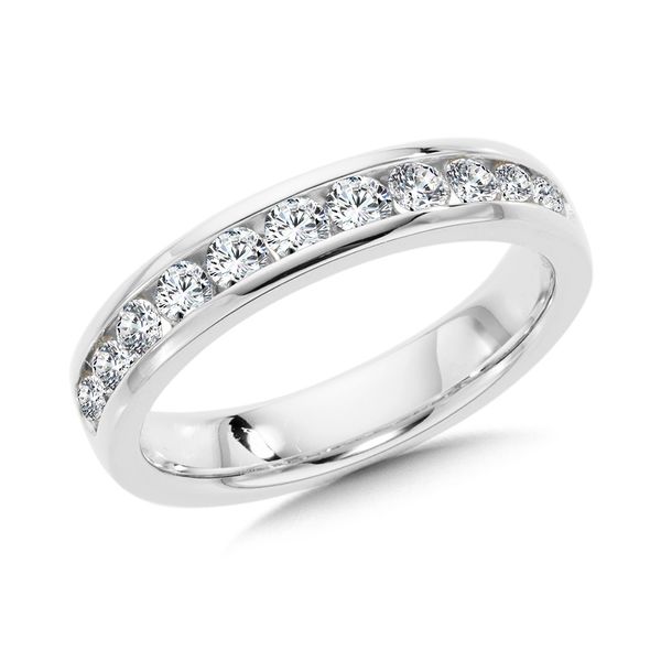 14k White Gold Band With 11 Diamonds Orin Jewelers Northville, MI