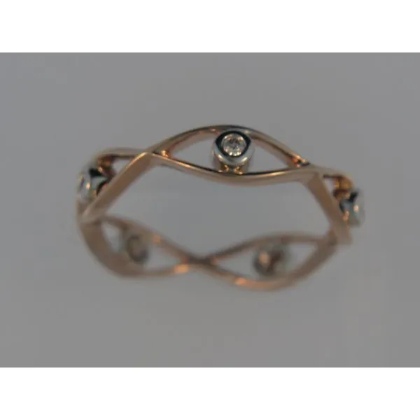 Lady's 14K Two Tone Gold Fashion Ring W/5 Diamonds Orin Jewelers Northville, MI