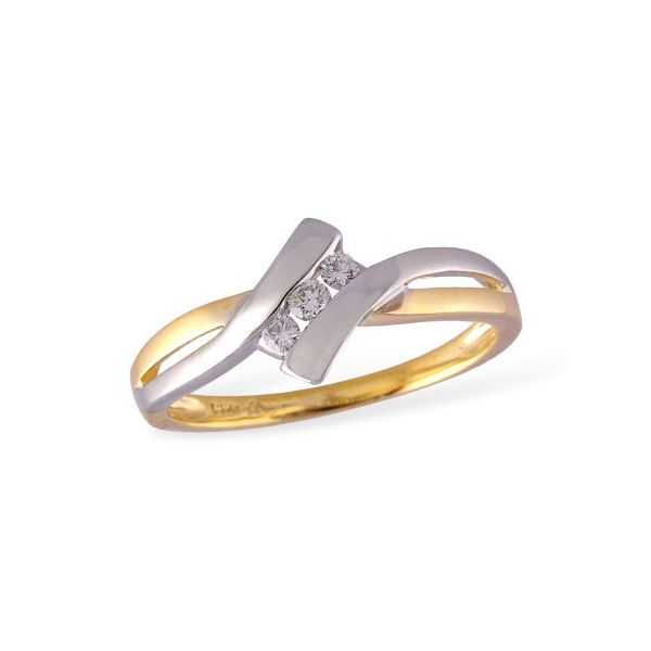 14k Two Tone Ring With 3 Diamonds Orin Jewelers Northville, MI