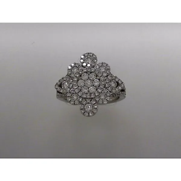 Lady's 18 Karat White Gold Fashion Ring With 135 Diamonds Orin Jewelers Northville, MI