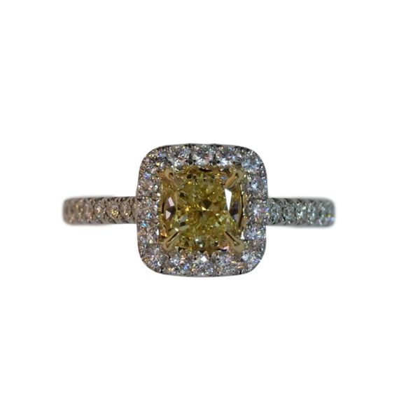 18k White Gold Yellow & White Diamond Ring Orin Jewelers Northville, MI
