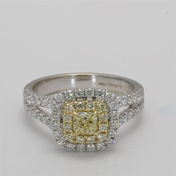 18k White Gold Yellow & White Diamond Ring Orin Jewelers Northville, MI