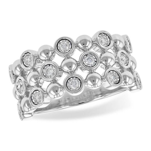 Lady's 14K White Gold Fashion Ring w/14 Diamonds Orin Jewelers Northville, MI