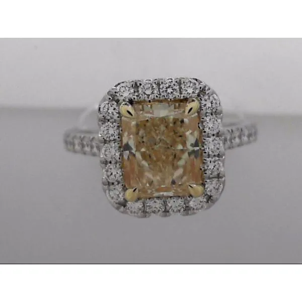 Platinum & Yellow Gold Yellow & White Diamond Ring Orin Jewelers Northville, MI