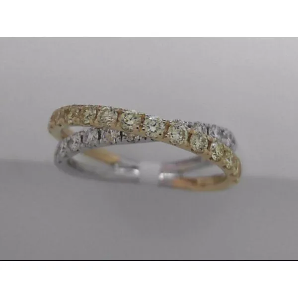 18k Two Tone Ring With Yellow & White Diamonds Orin Jewelers Northville, MI