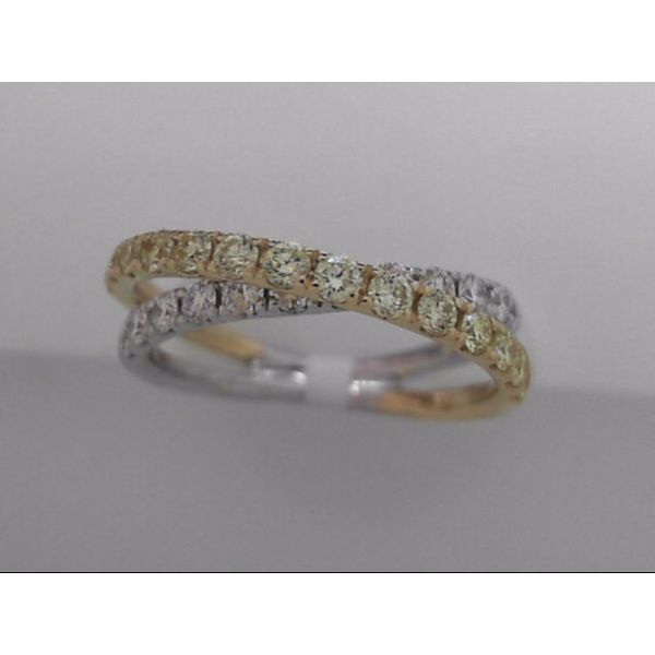 18k Two Tone Ring With Yellow & White Diamonds Orin Jewelers Northville, MI