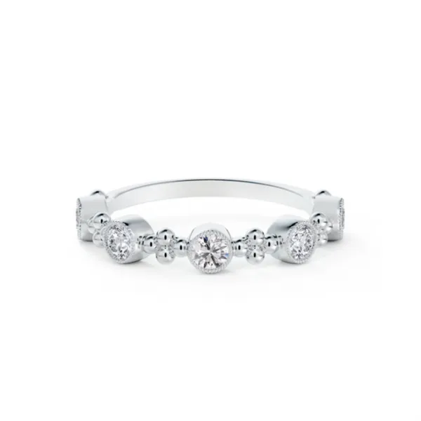 18k White Gold FOREVERMARK Tribute Collection Delicate Diamond Ring Orin Jewelers Northville, MI