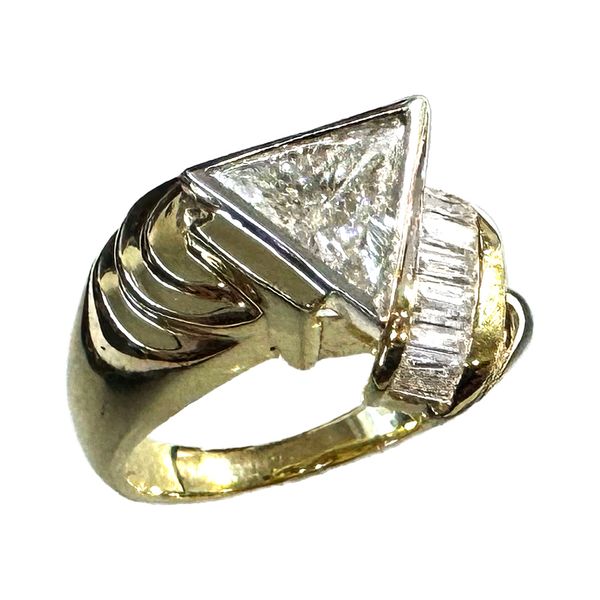 Estate Collection - 14K Yellow Gold Trillion Diamond Ring Orin Jewelers Northville, MI