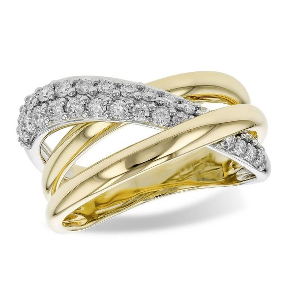 14K Two Tone Fashion Ring With 30 Diamonds Orin Jewelers Northville, MI